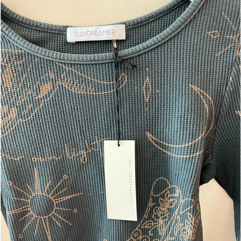 Daydreamer Western Long Sleeve NWT Thermal Crop - Picture 6 of 16